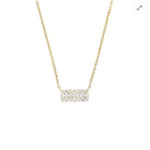 Bony Levy 18k Yellow Gold Gatsby Horizontal Diamond‎ Pendant Necklace- New
